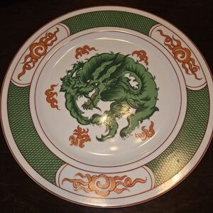 Vintage Fitz And Floyd 1975 Dragon Crest 10.25" Dinner Plate